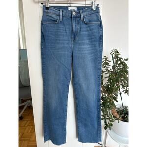 Frame Women's Jeans Straight Leg Raw Hem, Size 25, Like New